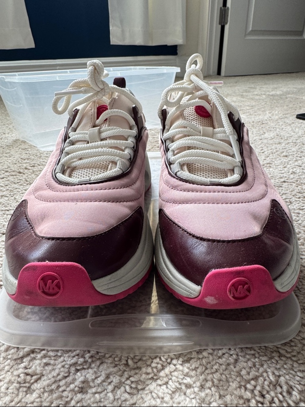Michael Kors Pink, Cream & Brown Platform Sneakers - Picture 11 of 11